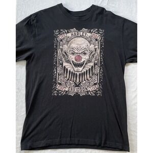 Harley-Davidson Mens Large T-Shirt Black Clown New River Gorge West Virginia USA